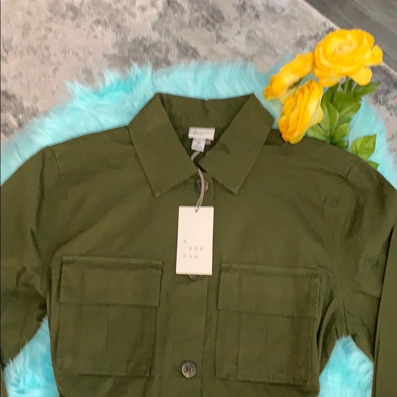 NEW! Green Utility Jacket XS - Picture 3 of 6